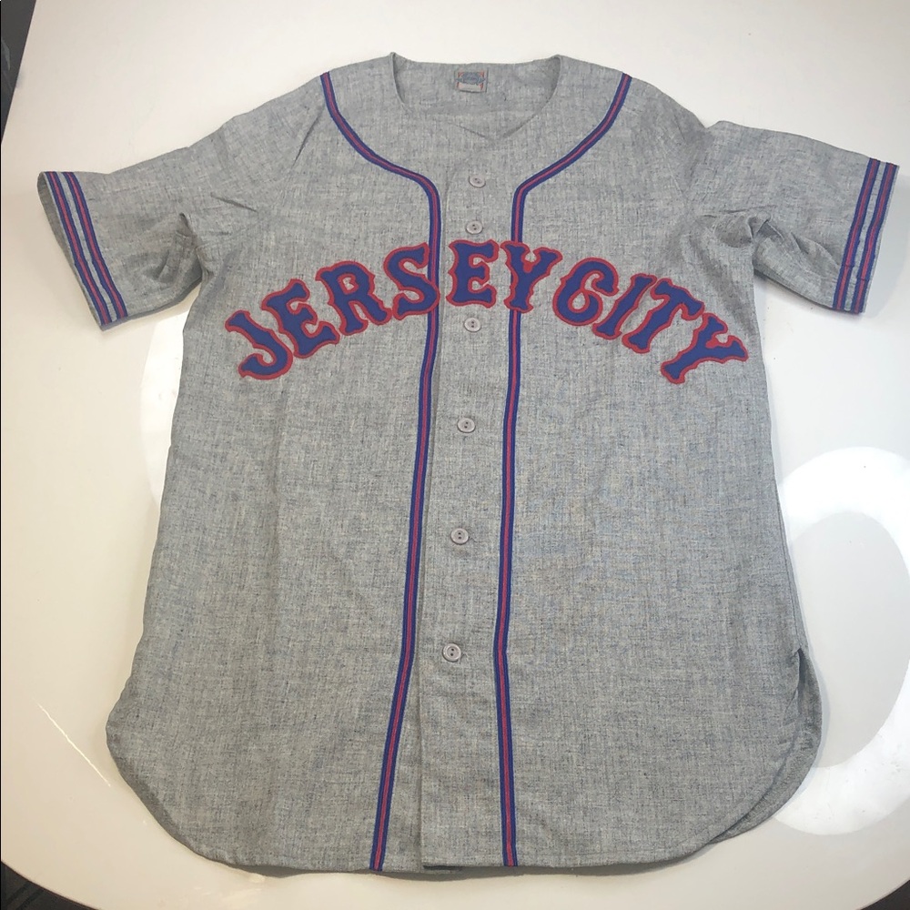 Bobby Thompson Jersey City Giants Ebbets Field Flannels Wool Baseball Jersey USA